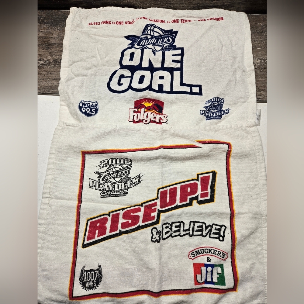 NBA CLEVELAND CAVS BASKETBALL 2008/2007  PLAYOFFS RALLY TOWEL Lebron PROMO Lot‎